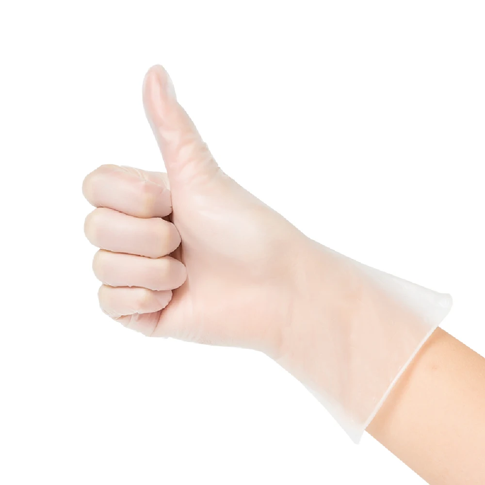 China wholesale CE waterproof factory machine PVC gloves large vinyl gloves with CCOSOM