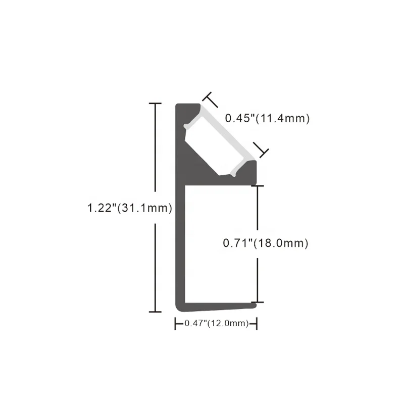 For Led Strip Lighting Extrusion up and Down Flexible Led Strip Lighting Parts Led Aluminium Profile