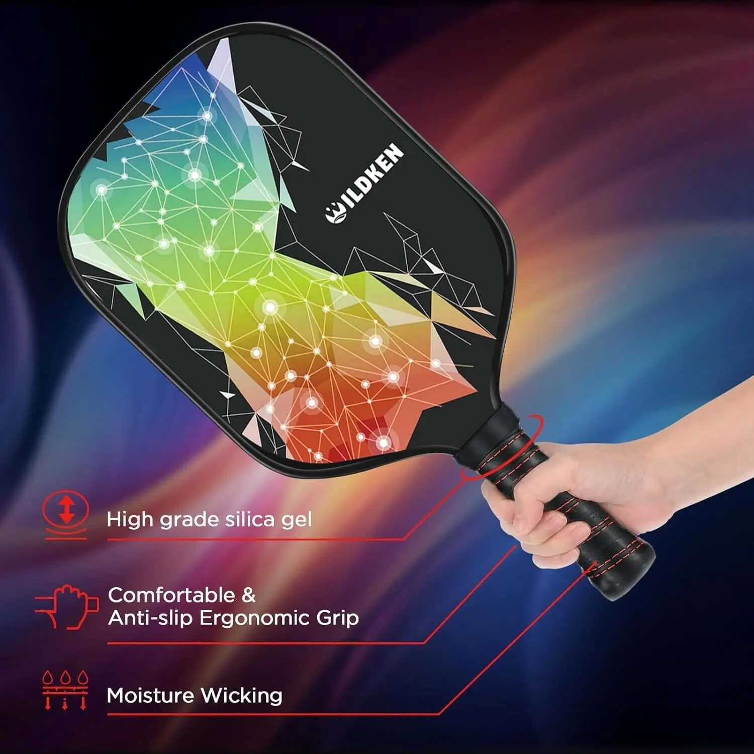 USAPA Custom 13mm Carbon Fiber Pickleball Racquet Set High Strength New Pattern Design Includes 2 Paddles 4 Balls