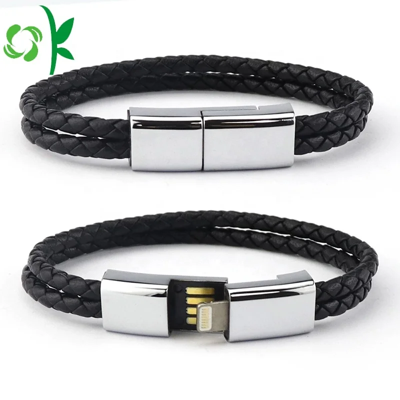 OKSILICONE Factory Price Wholesale USB Silicone Wristband Bracelet For Sale Charging USB Bracelet For Decoration