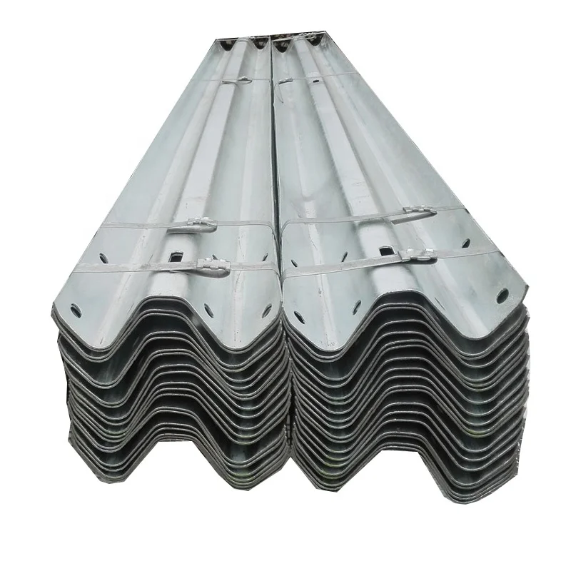 Professional manufacturer high security Q235 steel two waves traffic safety highway guardrail price