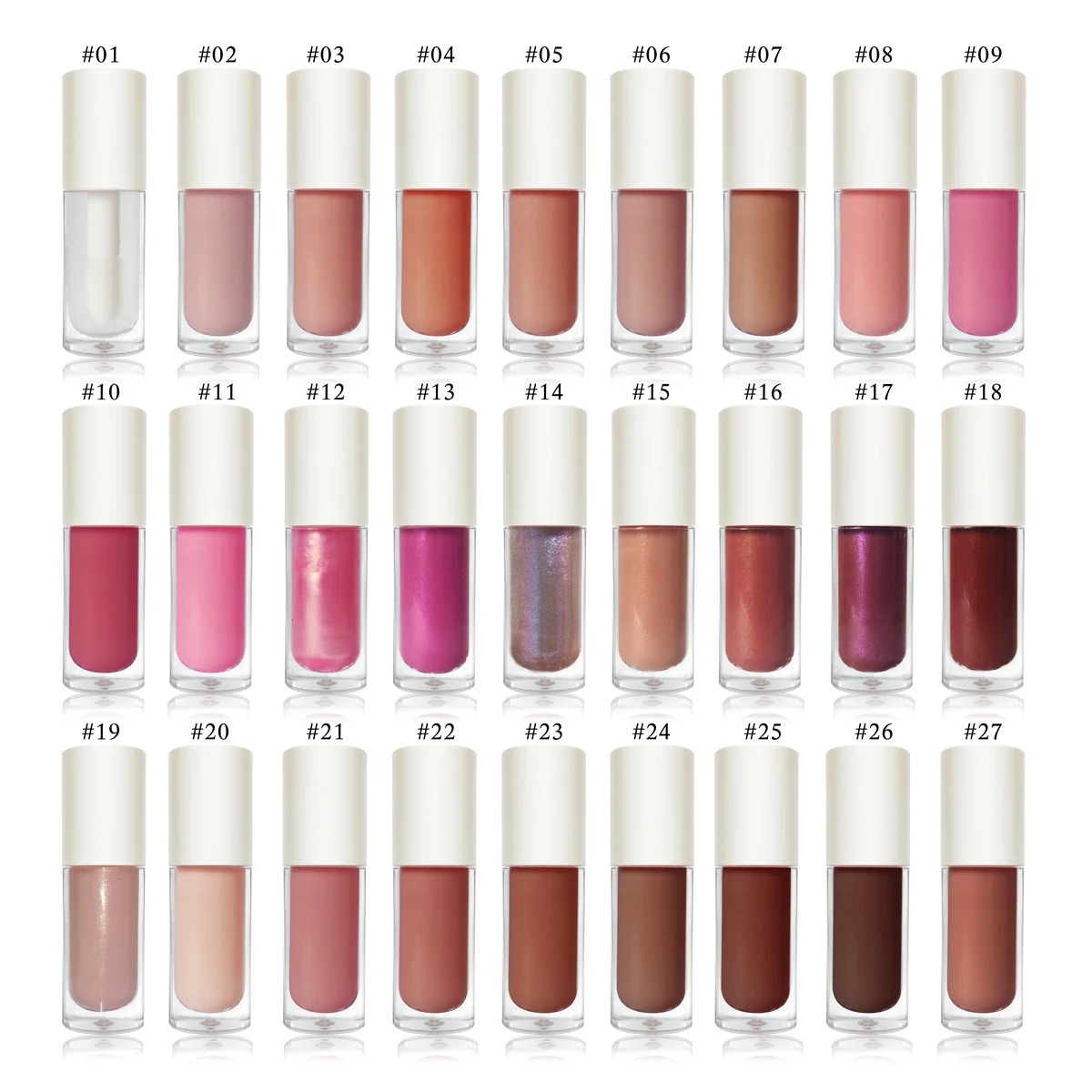 
Vegan private label nude clear lipgloss tube vendor plumping lip gloss base vendors lip gloss 