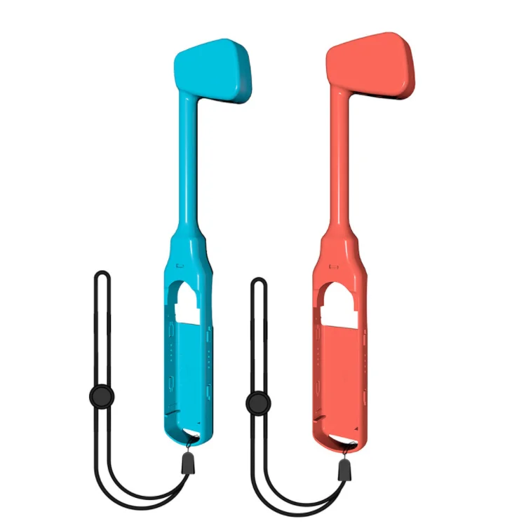 2x Golf Clubs Gaming Handle Grips for Nintendo Switch Golf Club Controller Attachments Red & Blue for Ma rio Golf