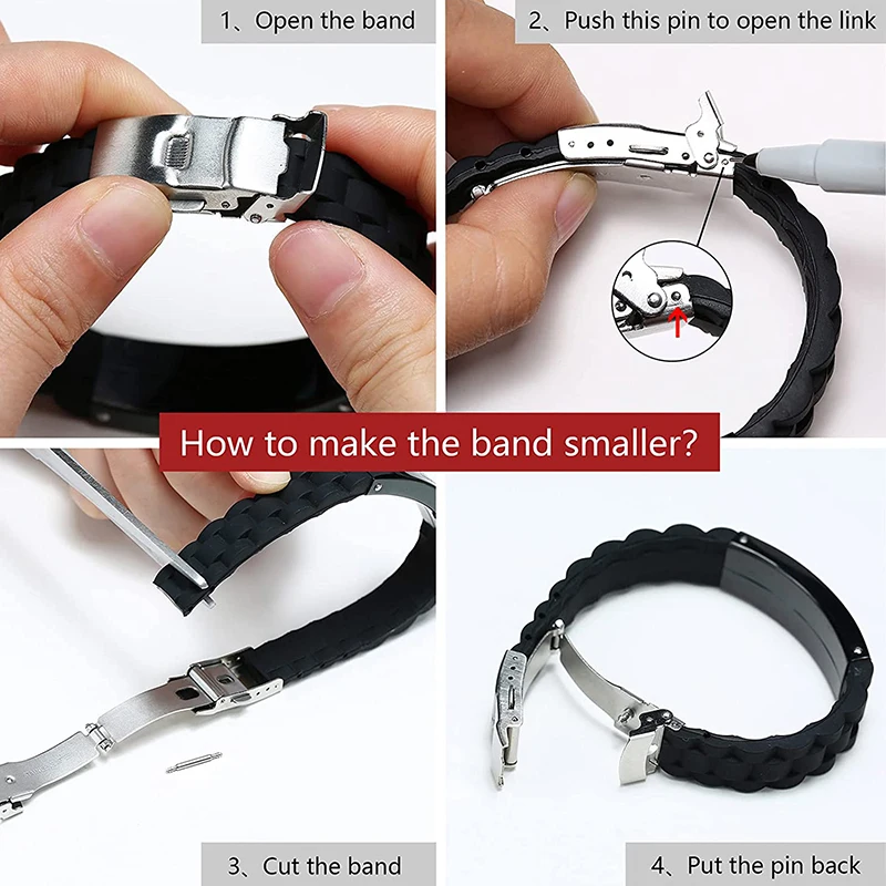 Custom Name Engraved Dad Wristband Fathers Day Jewelry Gift Men Blue Black Stainless Steel Silicone Leather Bracelet