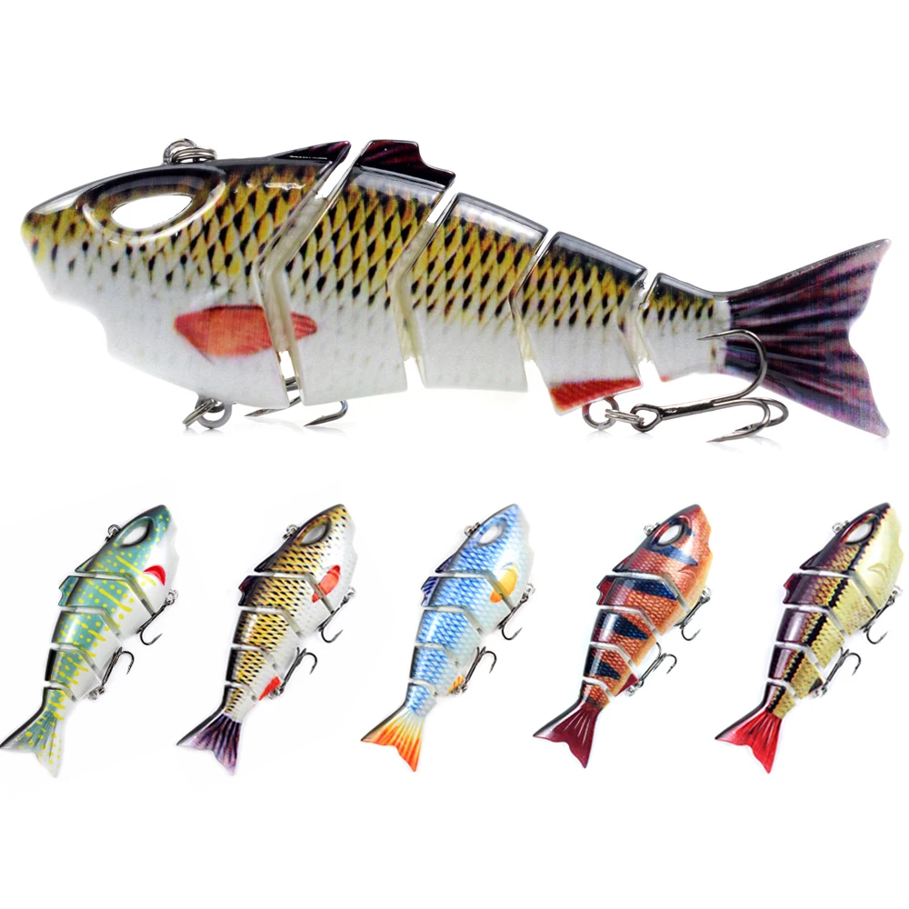 Recertop Factory 5.5inch shark swimbait 5-segment multi jointed hard plastic fishing lure saltwater swimbait manufacturer