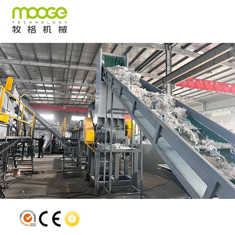 Automatic Waste Plastic Agricultural Film Crusher for PP PE