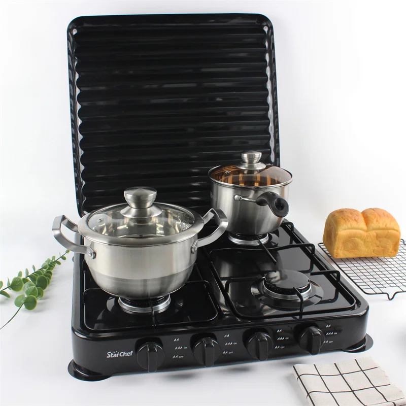 New Design Durable Windproof Portable Butane Cook Top Gas Stove 4 Burner Without Cylinder
