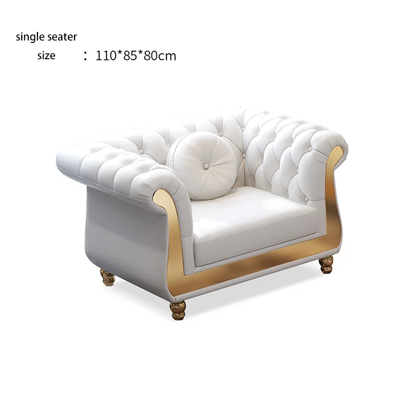 Classic American Antique Chesterfield Sofa for home office hotel living room furniture modern genuine leather sofa set