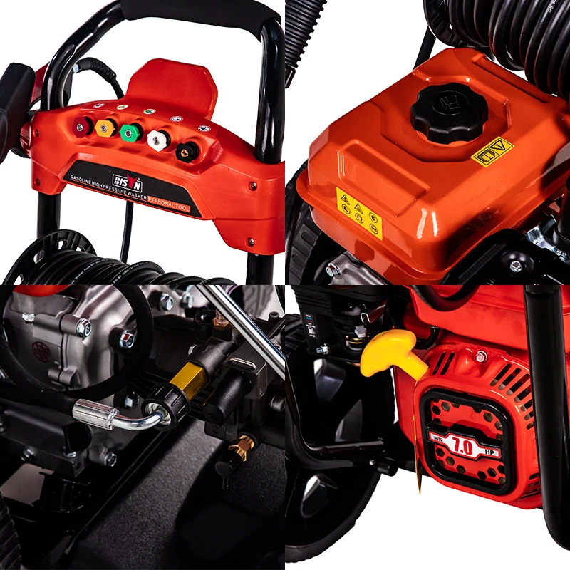 Bison Distributor 2.4Gpm 7 Hp 180 Bar 2900Psi Easy Srtart High Pressure Washer