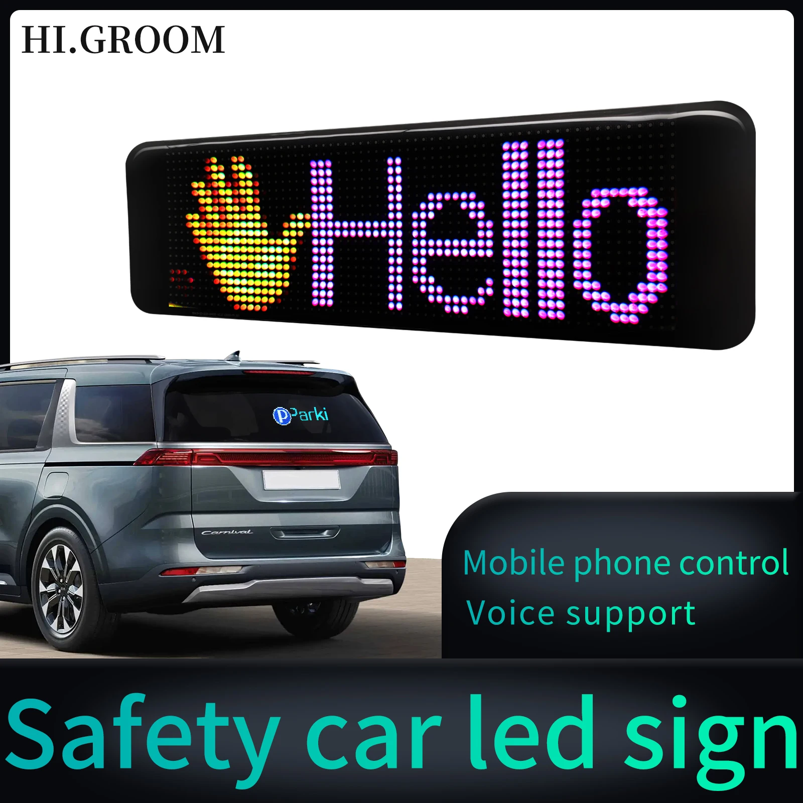 2024 newest Flexible App Control  Car  LED Screen Sign Board Programmable Messages Scrolling LED Sign Display Digital Panel
