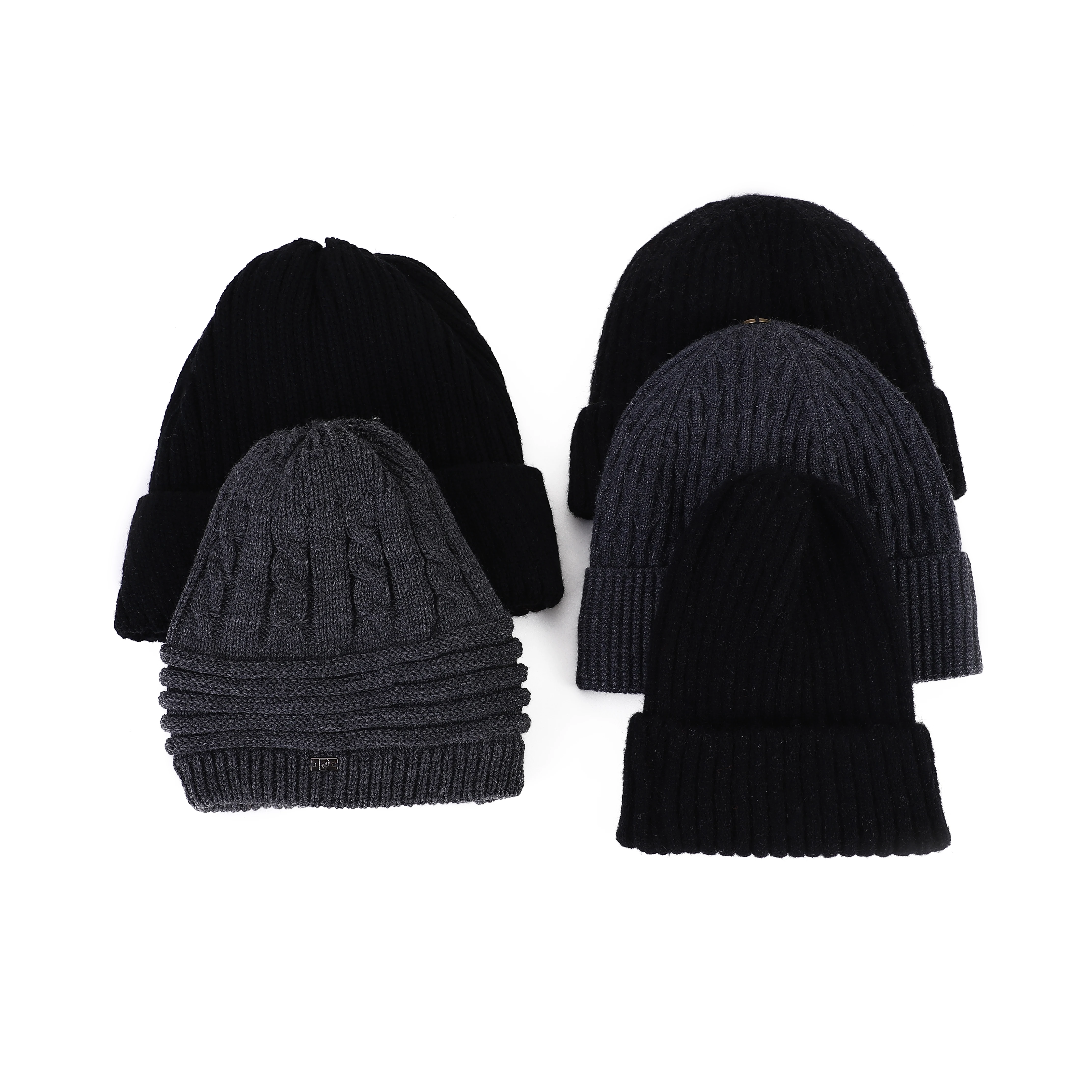 2021 High Quality Winter Plain Dyed Custom Beanie Hat  Warm Knitted Beanie Custom Logo