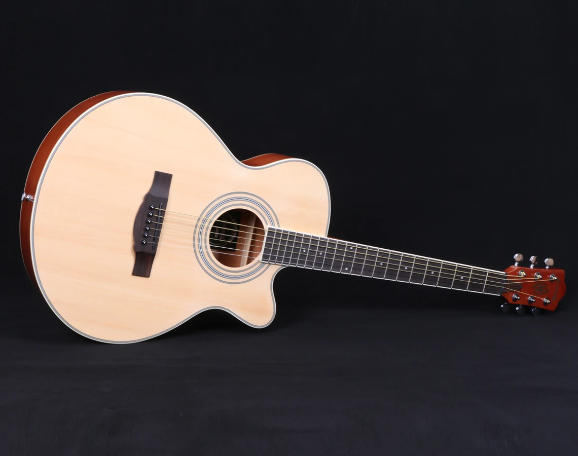 
china Manufacturer Factory Folk guitar 40 inch professional examination wooden guitar 