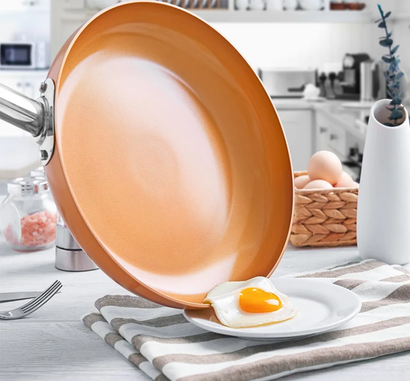 Classic Luxury Multifunctional Cookware Stainless Steel Handle Aluminum Copper Metal Wok Non-stick Pan 4PCS Set Cookware Set