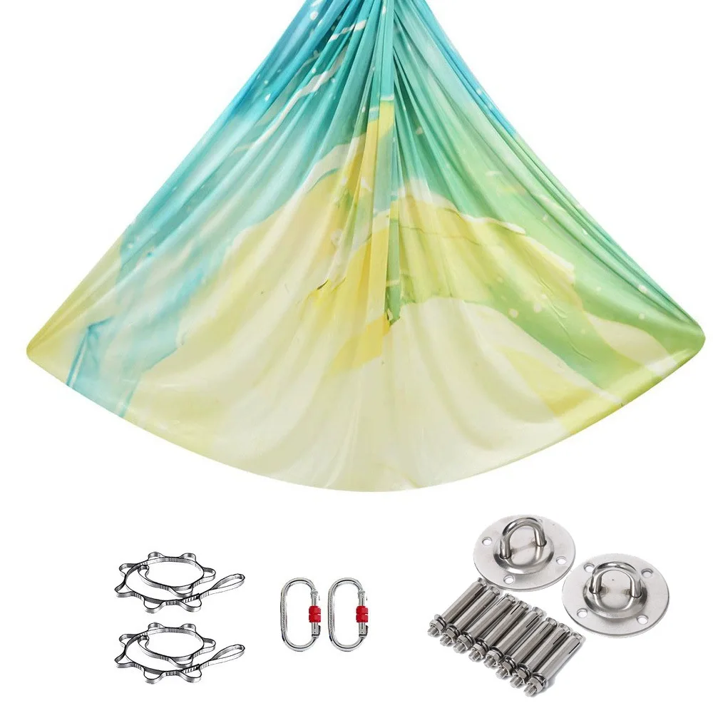 China Factory Hanging Sling Inversion Tool Gym Anti Slip Kids Aerial Yoga Swing Hammock Set