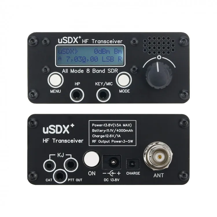 Upgraded Version 3W-5W All Mode 8 Band  USDX+ HF Transceiver Shortwave QRP SSB/CW Transceiver
