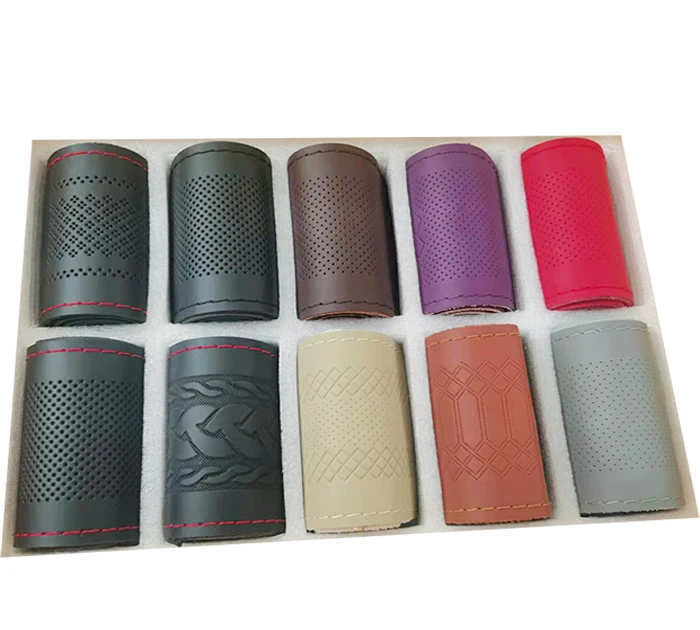 Colorful pink lady stitch sewing steering wheel cover