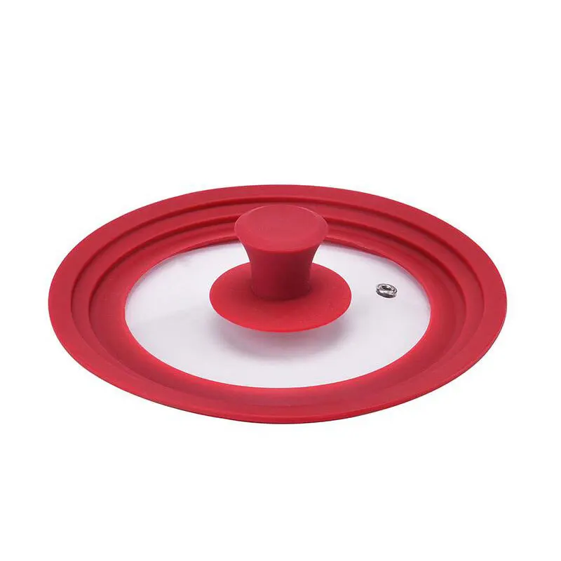  Kitchen Anti-Overflow Pot Cover Multifunctional General Visible Frp Silica Gel Material Anti-Drop