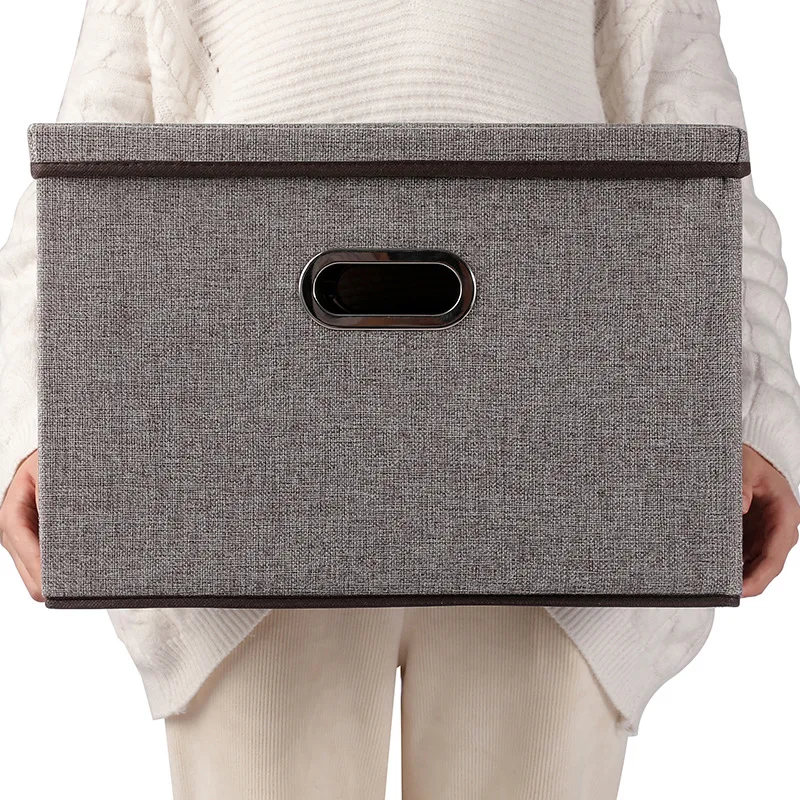 3 Pack Storage Bins Cubes Foldable Heavy Duty Fabric Storage Box Basket Containers With Lid