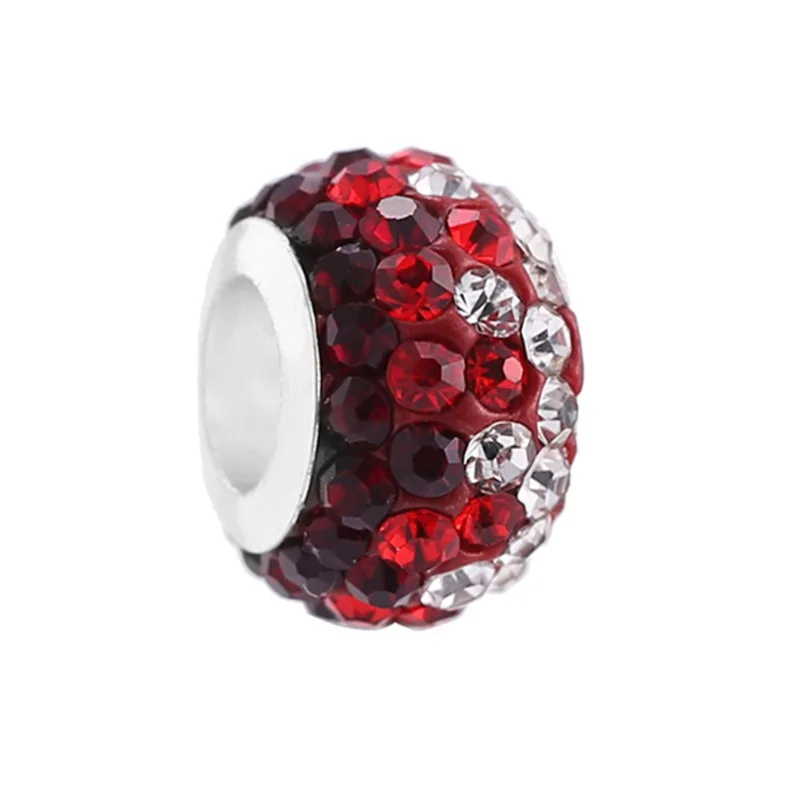 DIY Glass personalised bead cute charms for bracelet making Bracelet Diamond Ball Beads Large Hole Ceramic Clay Dot Beads