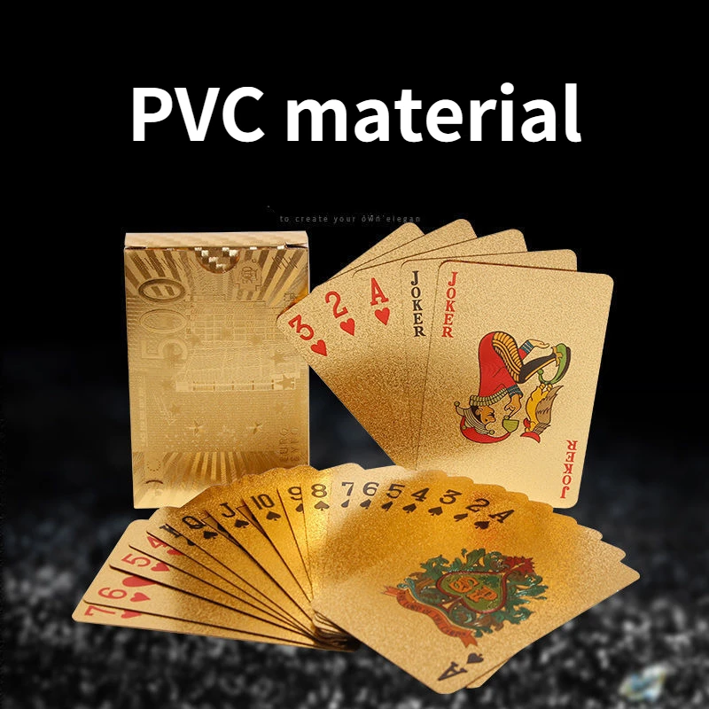 Playing card creative thickening high-grade gold durable PVC waterproof party game card ordinary playing card local tyrant gold
