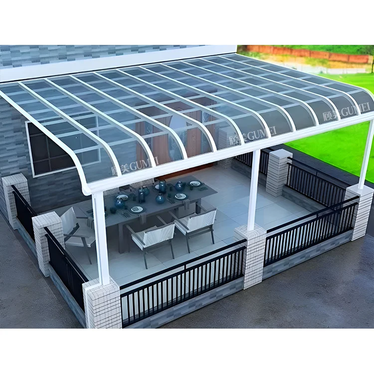 Aluminum Canopy Outdoor Easy Assemble Solid Waterproof Polycarbonate Gazebo Shed Balcony Canopy