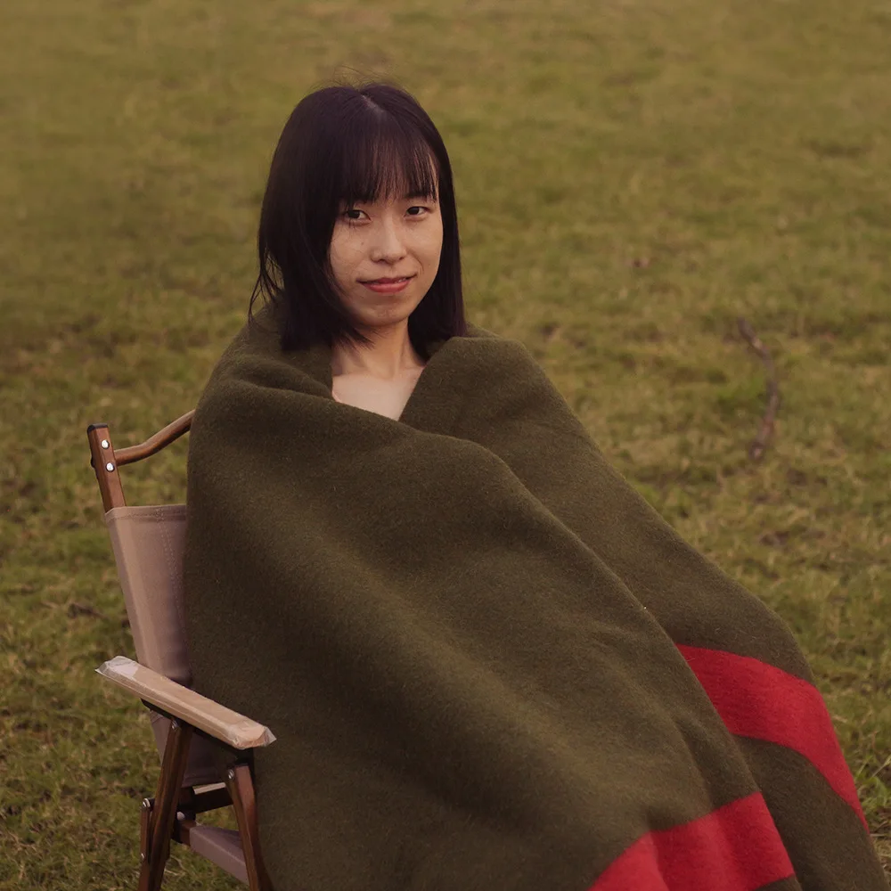 High quality outdoor warm fleece blanket for camping wool picnic cashmere blankets