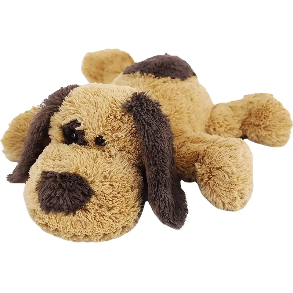 Microwavable Lying Puppy Lavender Scented Big Warm Area Tummy Pain Kids Friendly Plush Microwavable Warm Animal Dog Toy