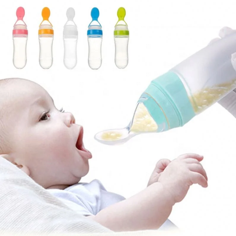 2024 other baby feeding products fruit Silica gel Newborn rice paste silicone spoon babies feeding bottles