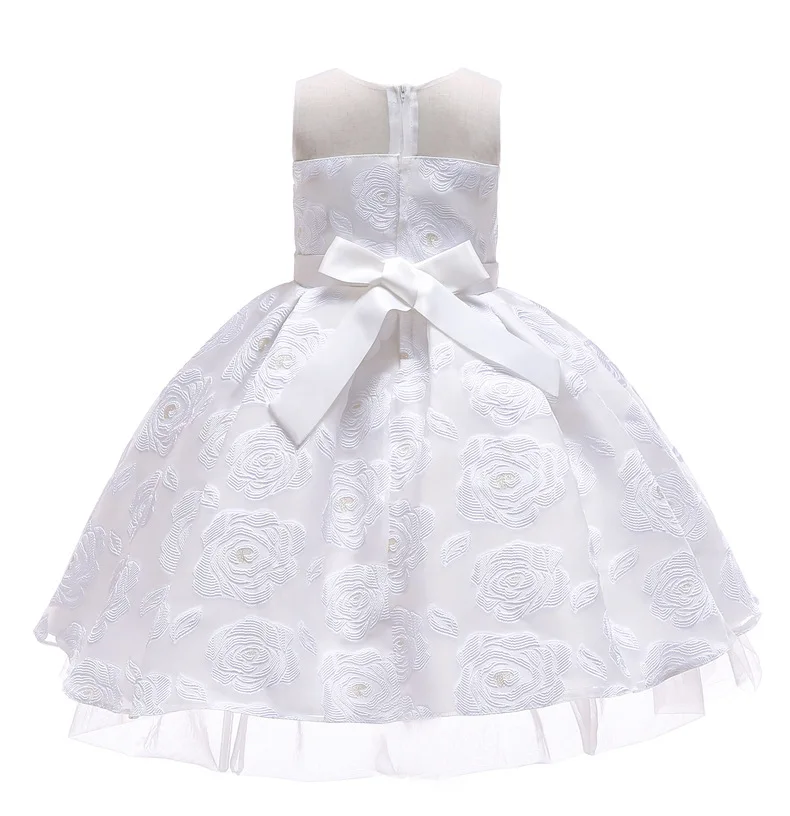 D0025  New Arrival Elegant Ankle-length Kids Gown Brides Maid Wedding Party Girls Dresses 2019