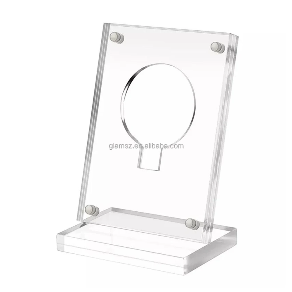 Transparent Display Case Collection Military Coin UV Protection Guitar Pick Stand Holder Clear Acrylic Box