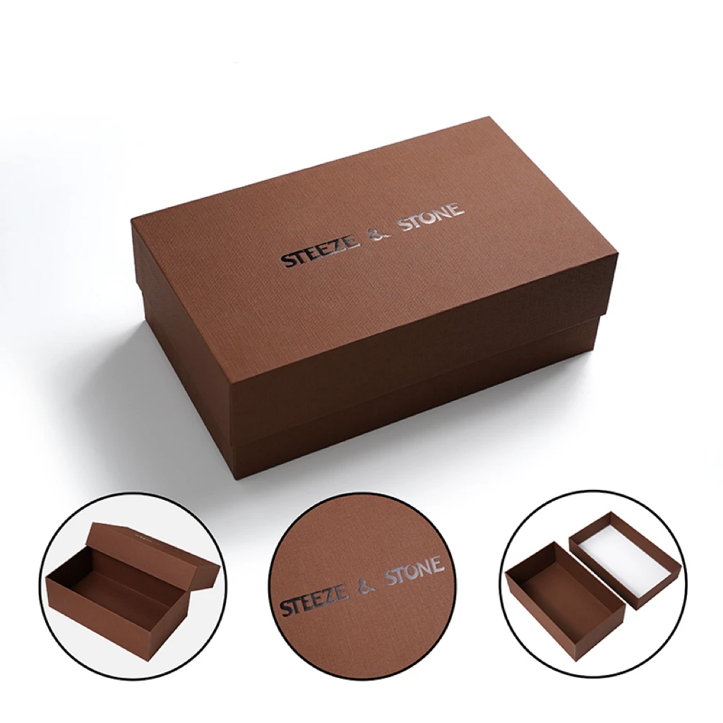 Luxury Lid And Base Box Custom Embossed Logo With Texture Gift Cardboard Packaging Box For T Shirt Hoodies Perfume Cosmetic