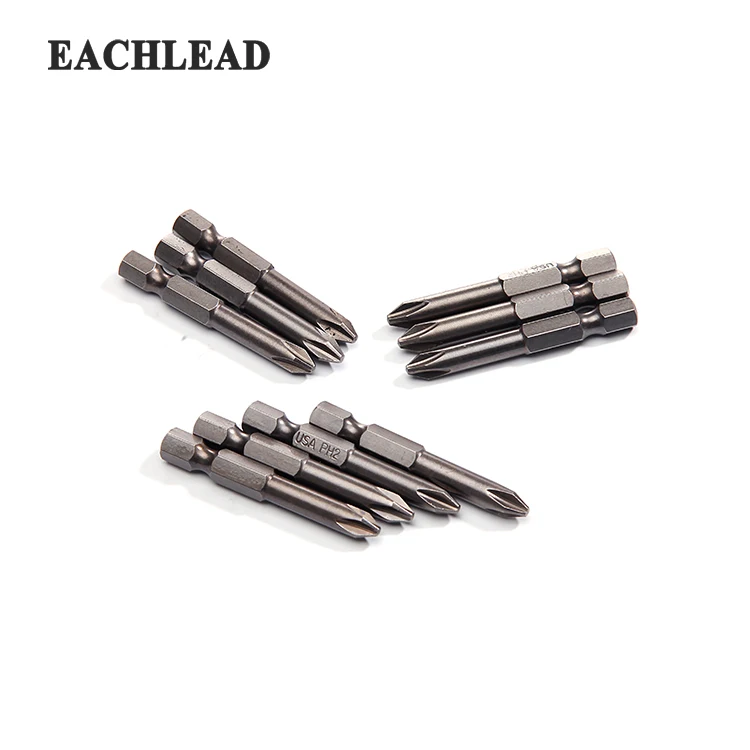 
S2 Material Magnetic Sand Blast Surface Treatment Single Head Screwdriver Bit 10pcs Set 