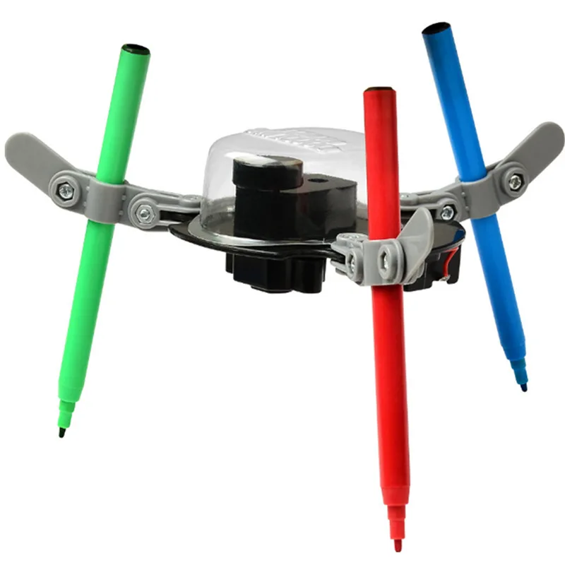 Children Creative 3 In 1 Graffiti Doodling Robot Kit DIY Science Education Assembled Robot Toys For Children