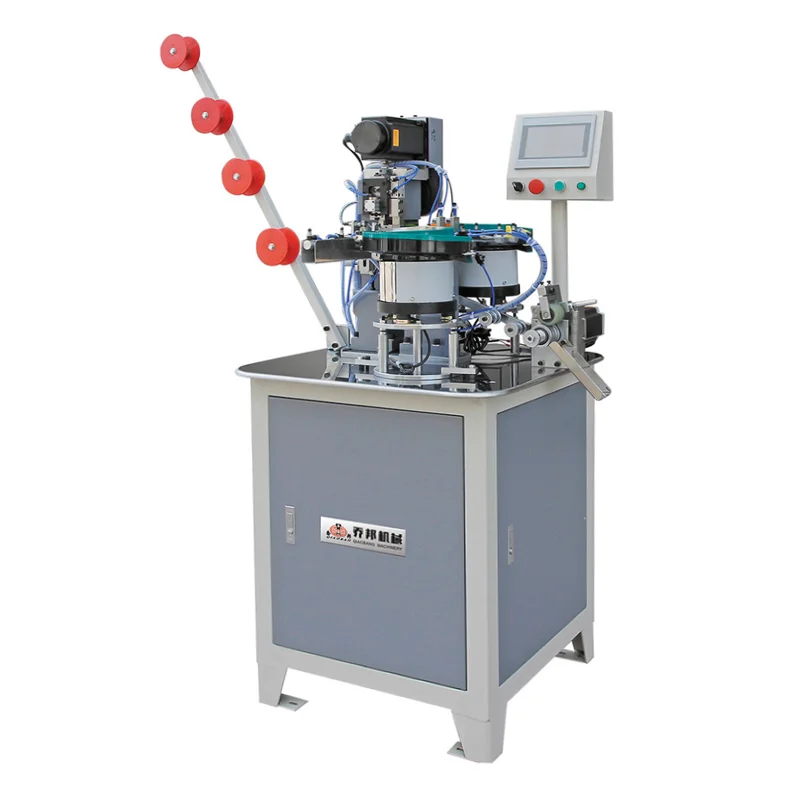 QB-014Automatic Nylon  Zipper Double Opening Square Block and Insert Pin Machine