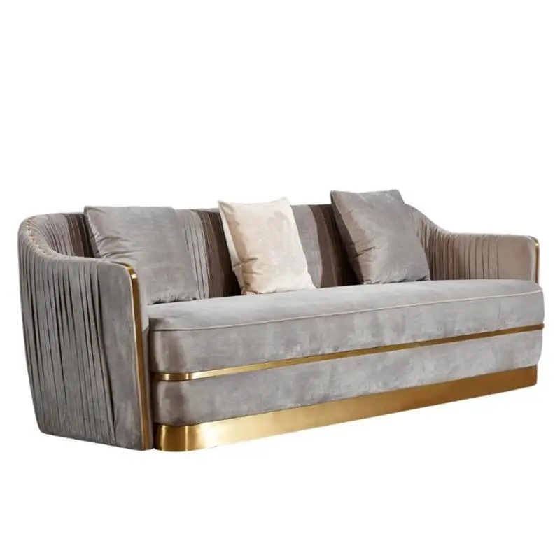 Modern Velvet Tufted Section Sofa Set Furniture Chesterfield Corner L Shaped Living Room Sofa