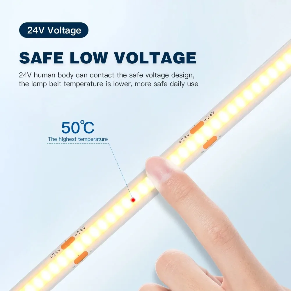 220v high pressure COB light strip super bright living room ceiling decoration DC12V/24V LED light strip