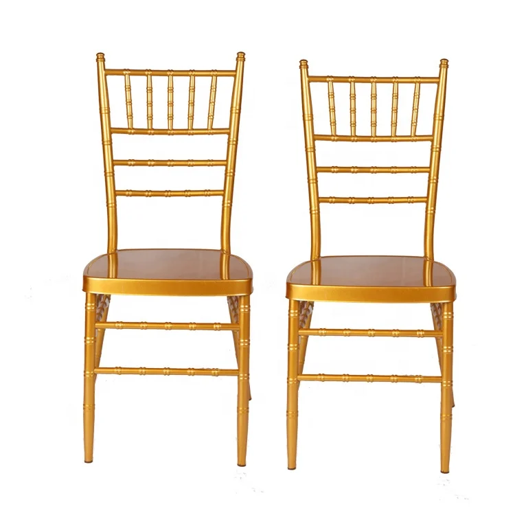 Wholesale High Quality Luxury Decoration Use Stackable Metal Wedding Chairs For Sale