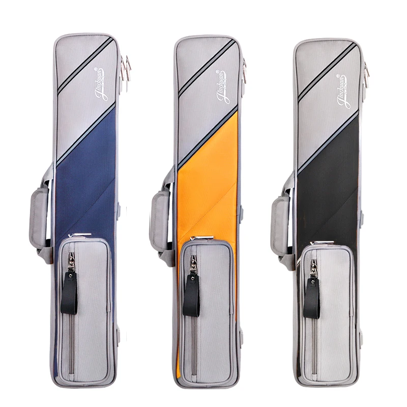 Custom logo OEM waterproof 7 holes 3B 4S Billiard cue case shoulder strap snooker cue bag pool stick carrying case soft