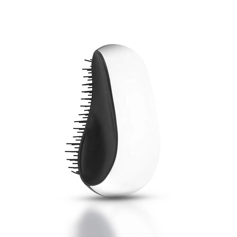 Professional Colorful  Massage Head Magic Eelectroplated Detangling Hair Brush