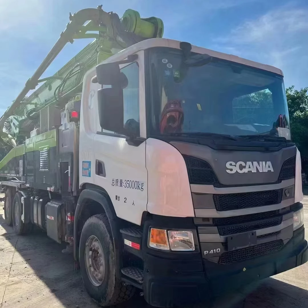 Тяжелая промышленность Zoomlion, грузовик с насосом Scania, 52 м, Подержанный бетононасос, грузовик, шасси SCANIA, бренды