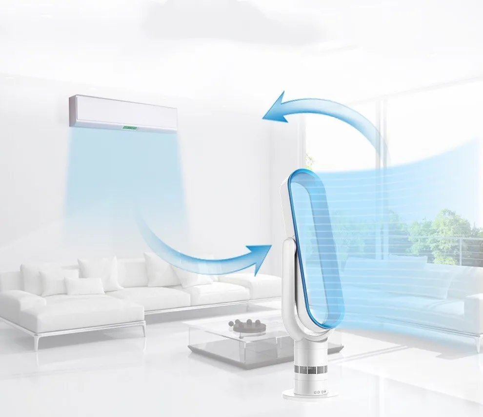 2024 Hot Sell China Factory Wholesale Silent Fast Speed Ocsilation Leafless Bladeless Fan Floor and Tower Fan Household Use