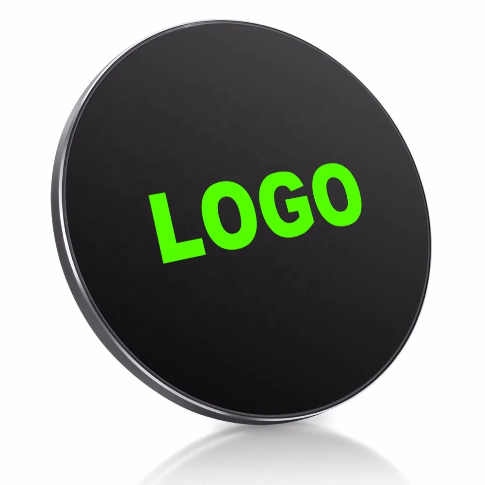 
Custom LOGO OEM 15W 10W 7.5W Fast Charger Wireless UV LED Light LOGO Mobile Phones Charge Qi Wireless Charger Fast Charging Pad 