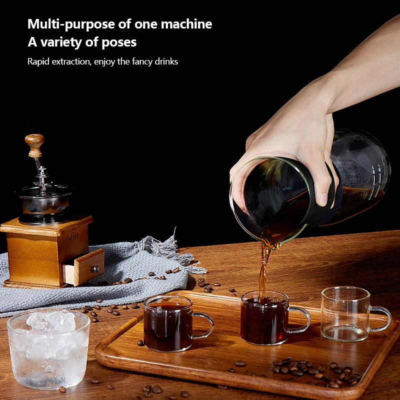 Mini Travel Portable Iced Coffee Maker And Tea Brewer  Ice Coffee Maker  Glass Espresso Usb Electric Cold Brew Coffee Maker