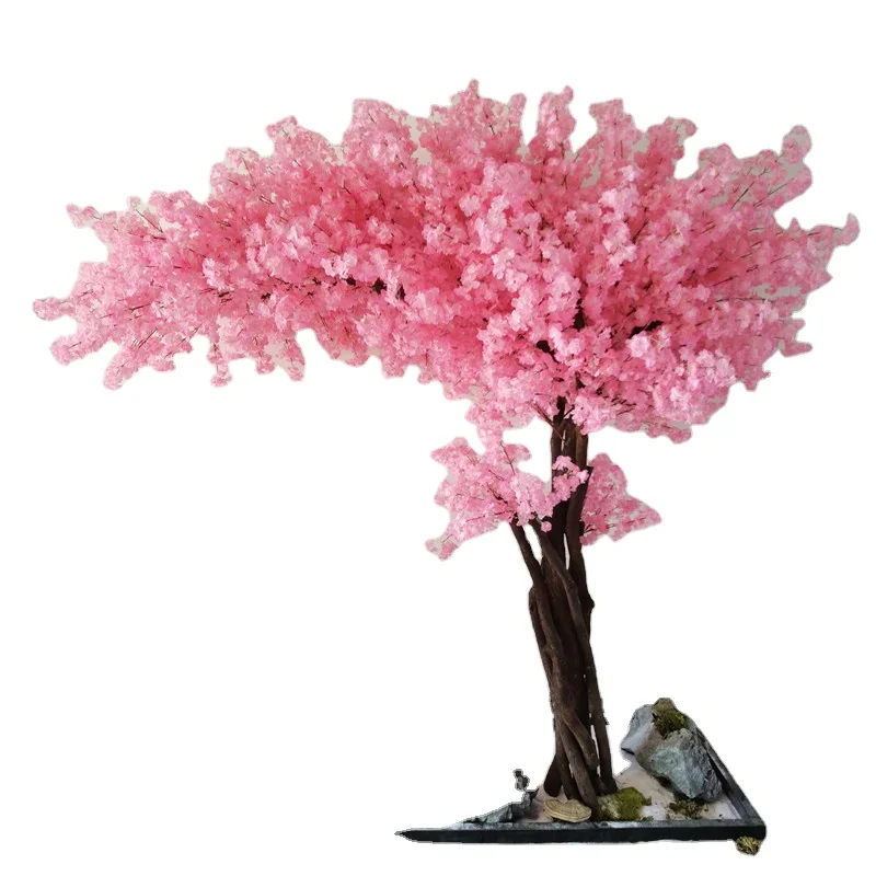Large artificial trees cherry blossoms with FiberGlass trunk Silk flower leaf wedding outdoor indoor decoration