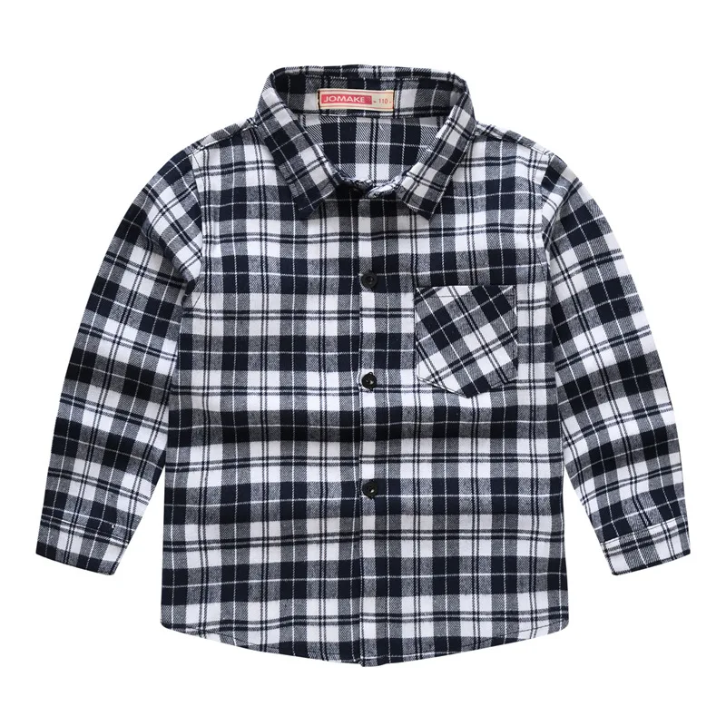 
Cheap price autumn long sleeve plaid kids blouse children clothes boys casual shirts with pocket 