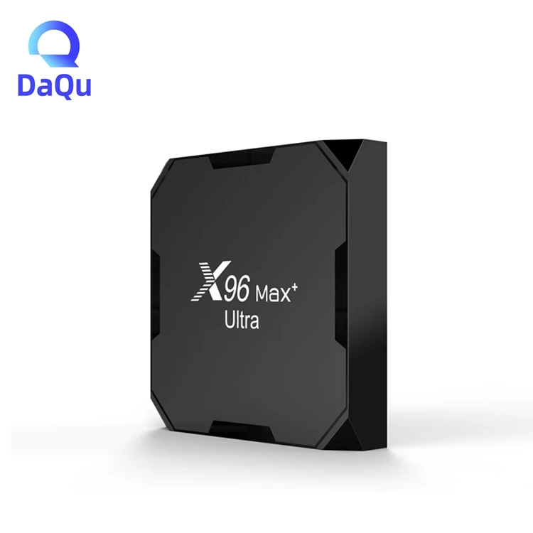Daqu Amlogic S905X4 X96 Max plus Ultra TV Box 4G RAM 32G 64G ROM Dual WiFi 4K 100M Lan Port OTT Smart Android 11 OS Set Top Box