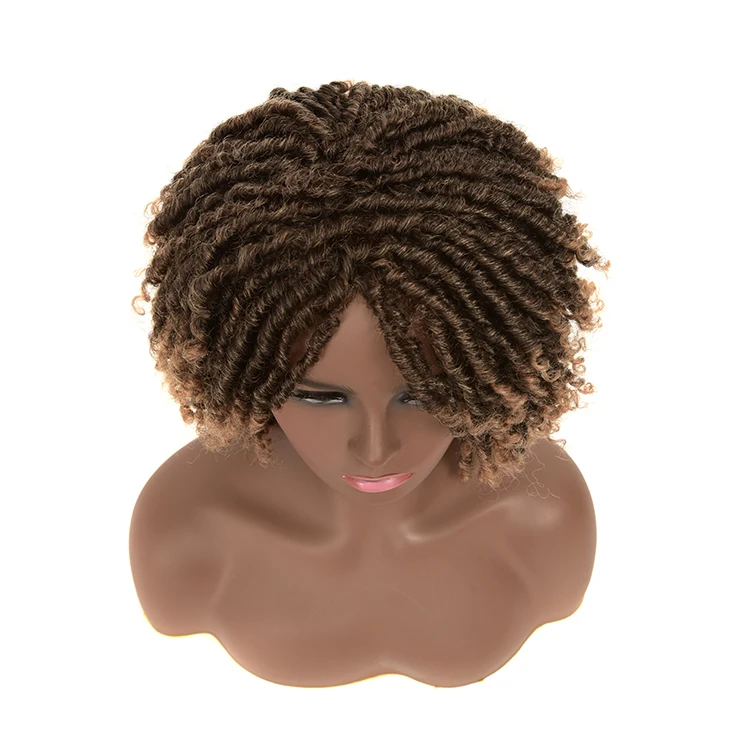 Wholesale Cheap Synthetic Hair Wigs for Black Women Dreadlocks Braiding Hair Wig Faux Locs Crochet Braided Lace Frantal Wigs