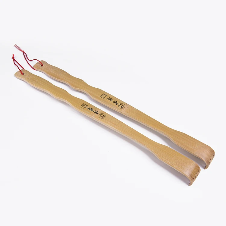 
Simple Bamboo Massager Back Scratcher Long Wooden Itch Massage Body Itch Scratcher With Red Rope 
