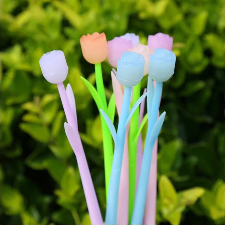 Creative Small Fresh Rose Flower Color Change in the Sun Soft Gel Pen Tulip Fower and