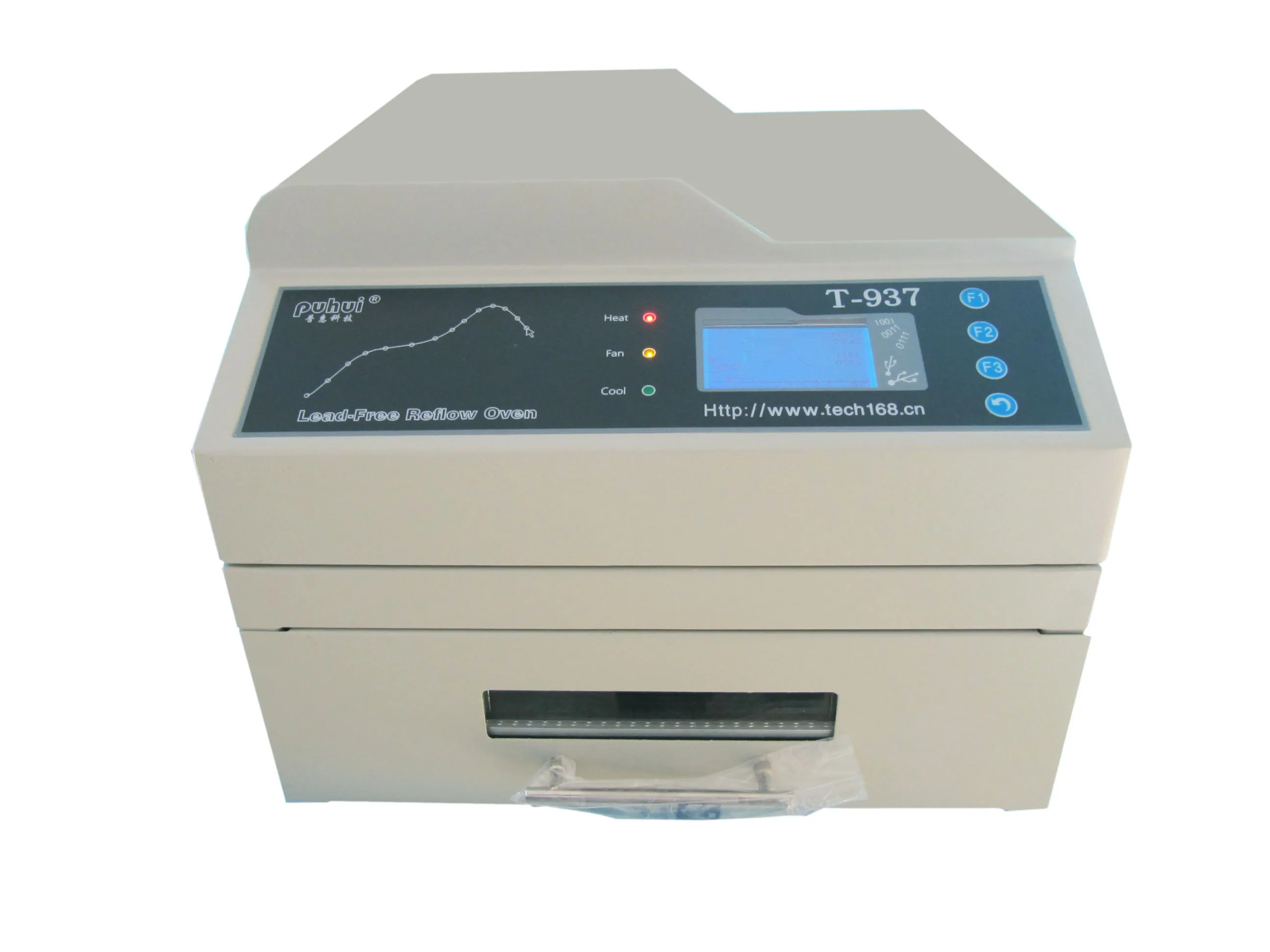 CE SMT Puhui T-937 infrared radiation hot air lead-free drawer reflow soldering oven for PCB LED welding machine factory outlet